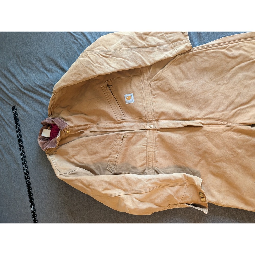 Carhartt Mens Duck Canvas Insulated Coveralls Brown Overalls Workwear X01 BRN
